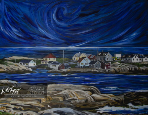 "Mesmerizing Maritimes"
We stand by the sea, strong and free.
Acrylic on canvas
24" x 30"
Unframed
Original available for purchase.
$2600
© Anita Thomas - Urbanmoon. All Rights Reserved. fine art acrylic landscape painting