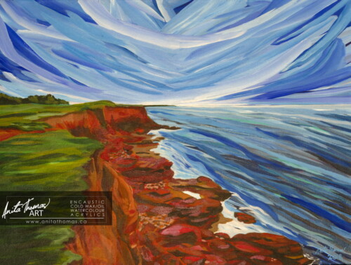 "East Point, Elmira, P.E.I."
Wind swept and at the edge of the land, I stand on guard for thee.
Acrylic on canvas
16 x 20 x 1.5"
Gallery wrap
Original - SOLD
$800 
© Anita Thomas - Urbanmoon. All Rights Reserved. fine art acrylic landscape painting