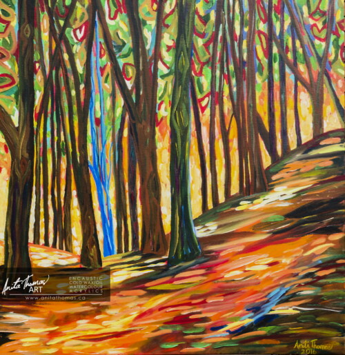 "Sherman Falls Forest"
Acrylic on canvas
24" x 24"
Original - SOLD
$1000
© Anita Thomas - Urbanmoon. All Rights Reserved. "Sherman Falls Forest" - Fine art - Acrylic landscape painting